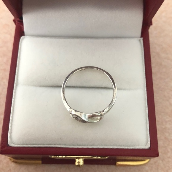 Cubic Zirconia Infinity Sign Sterling Silver Ring - Picture 3 of 4